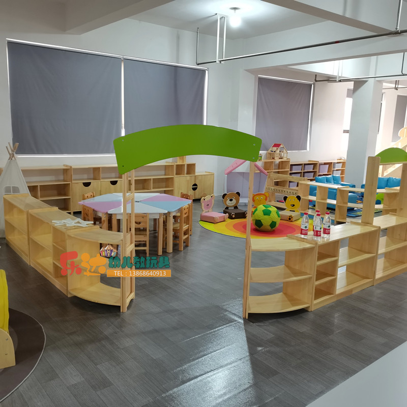 幼儿园儿童玩具架区角组合游戏储物收纳柜实木置物整理柜蒙氏柜子