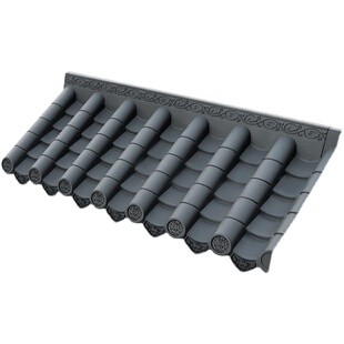 仿古瓦树脂瓦片屋顶屋檐装饰塑料瓦石棉瓦围墙瓦美丽乡村改造工程