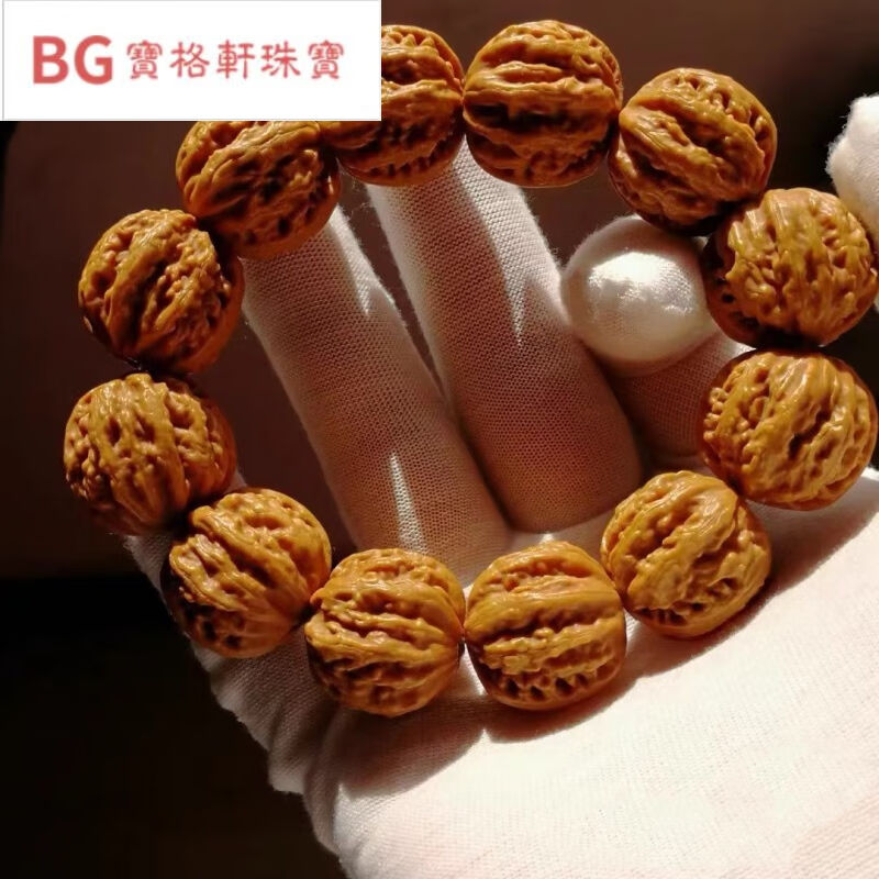 展缘天然野生小核桃手串京八棱门头沟矮桩磨盘大肚秋子文玩核桃男