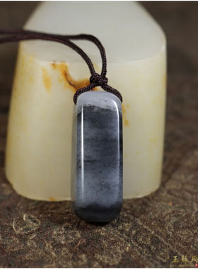 玉蘇周现货G99&16.5克新疆和田玉籽料青花平安牌牌子玉吊坠挂件