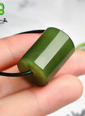 千载一玉女神节礼物和田玉路路通吊坠男士青黄口玉石珠宝玉坠品牌