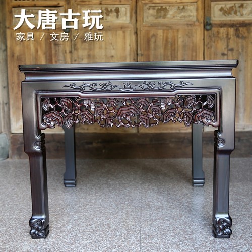 苏作红木黑酸枝灵芝八仙桌