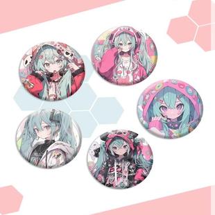 miku马口铁学生挂饰音胸章 周边徽章初动漫吧唧胸针同人二次元