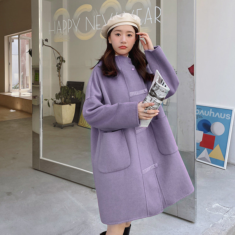 新款！22年秋冬连帽中长款毛呢外套123A-9020-P175-K248,女装毛呢外套,浙宝123A
