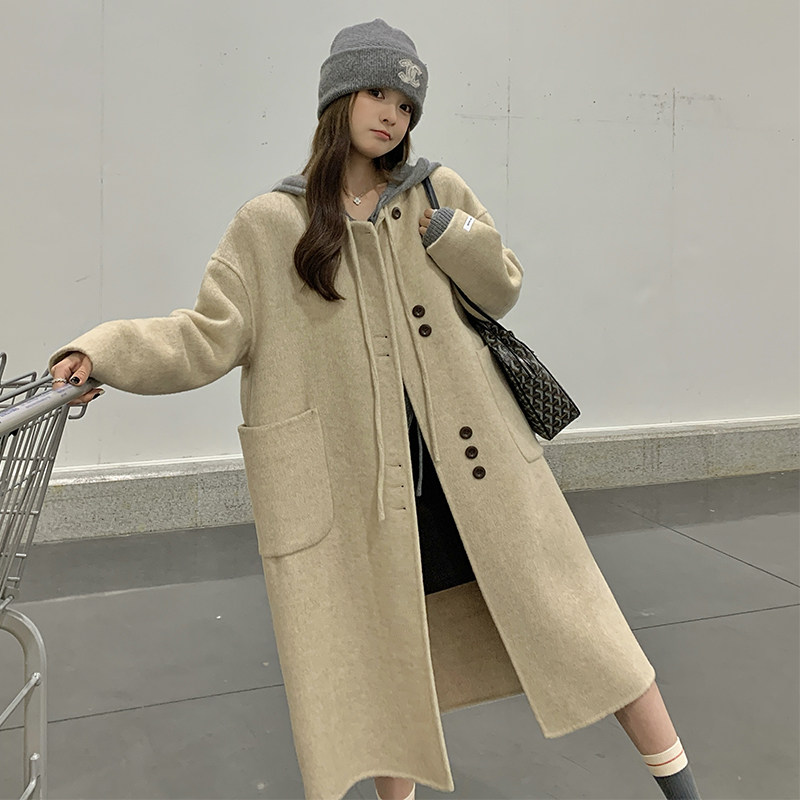 新款现货！秋冬新款系带中长款双面呢　123Ａ-9058-P275-K418图片