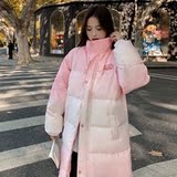 现货！秋冬新款渐变粉长款羽绒服123A-6702-P335-K498，女装羽绒服，浙宝123A