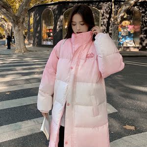现货！秋冬新款渐变粉长款羽绒服 123A-6702-P335-K498图片
