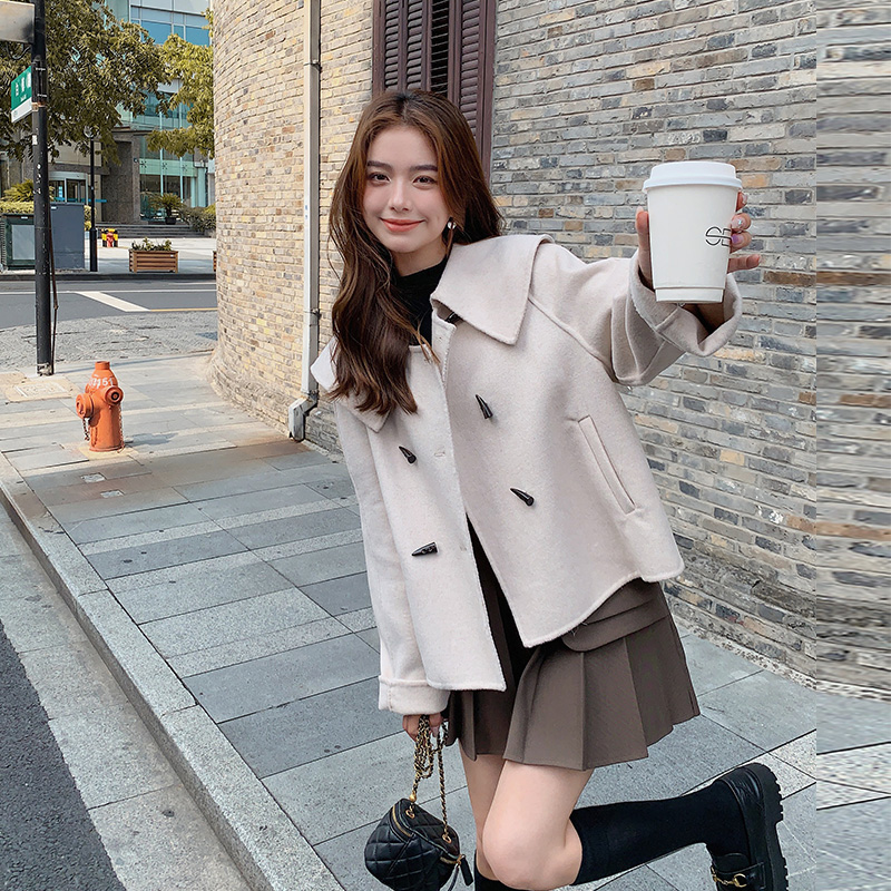 ！现货~22年秋冬新款短款双面尼外套123A-9022-P205-K298，女装毛呢外套，浙宝123A