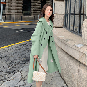 新款！现货！2022年长款双面羊绒大衣123A-9025-P255-K388,女装毛呢外套,浙宝123A