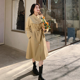 21年秋季新款个性小领巾领中长款风衣外套B325-1_P145_K198_8002，女装风衣，浙宝123A