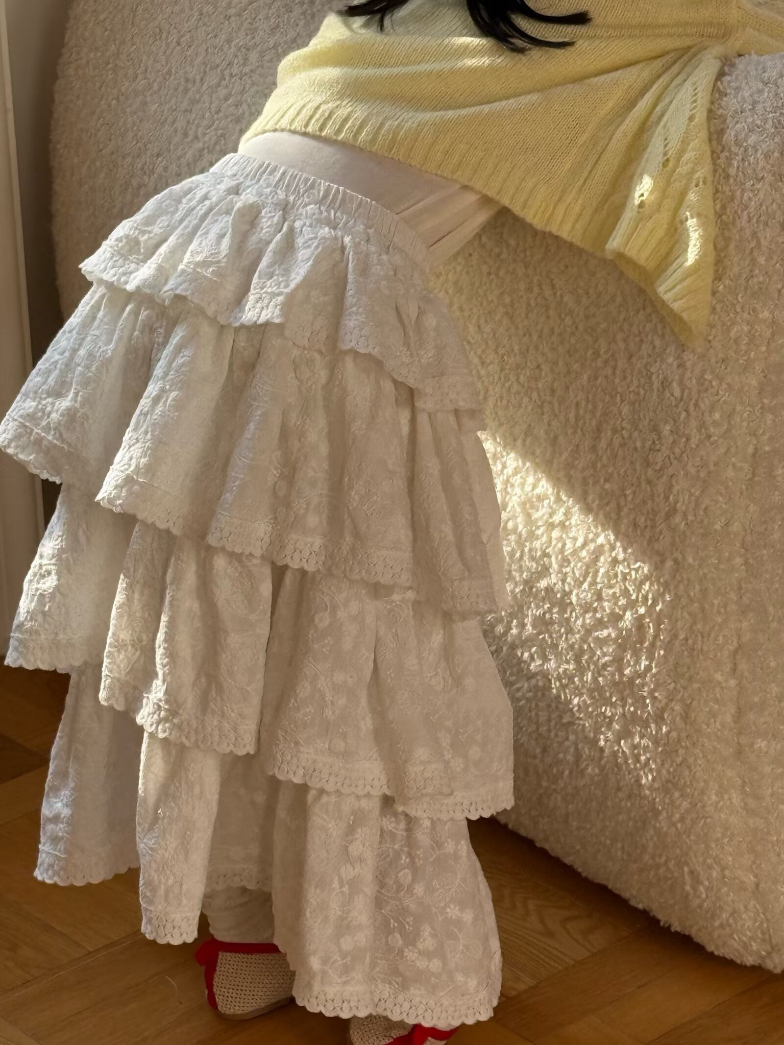 女童半身裙套装春夏款2026韩国女孩鹅黄镂空针织开衫蛋糕裙半裙潮,童装/婴儿装/亲子装,套装,淘宝优惠券,粉丝福利购,淘宝优惠卷