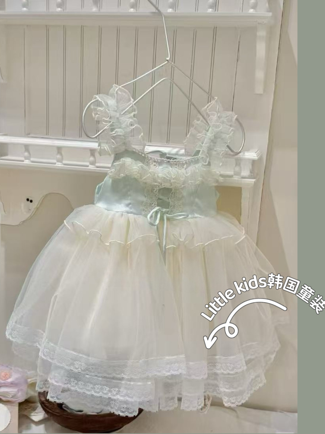 女童洛丽塔公主裙2026夏装儿童蓬蓬纱裙女宝生日礼服背心裙连衣裙