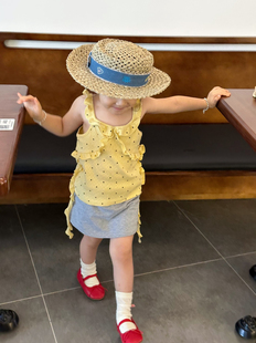 女童吊带背心夏装2025女宝宝y2k波点露背甜辣风t恤上衣短裙两件套