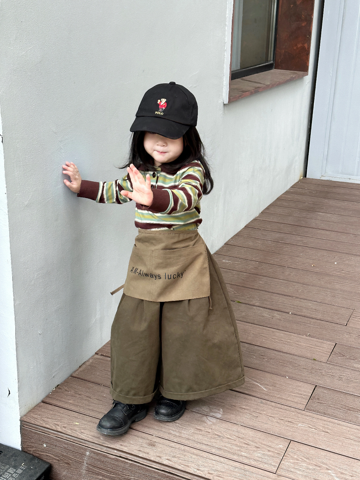 女童叠穿套装秋2025女孩miu系长袖T恤衫条纹polo屁帘阔腿裤两件套,童装/婴儿装/亲子装,套装,淘宝优惠券,粉丝福利购,淘宝优惠卷