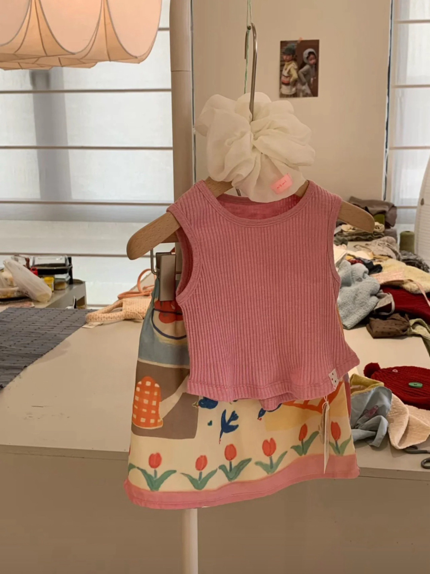 女童短袖T恤套装夏装2026坑条背心+半身裙女宝吊带涂鸦半裙两件套,童装/婴儿装/亲子装,T恤,淘宝优惠券,粉丝福利购,淘宝优惠卷