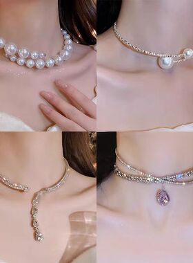 轻奢不规则珍珠项链项圈小众时尚