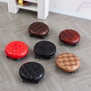 滑轮小凳子家用美缝椅万向轮矮凳带轮擦地移动小板凳学步神器圆凳