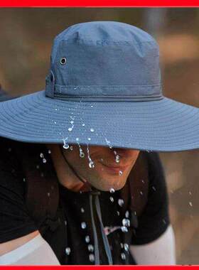 下雨专用帽子夏天防雨帽遮雨男女防水户外徒步旅游渔夫帽钓鱼垂钓