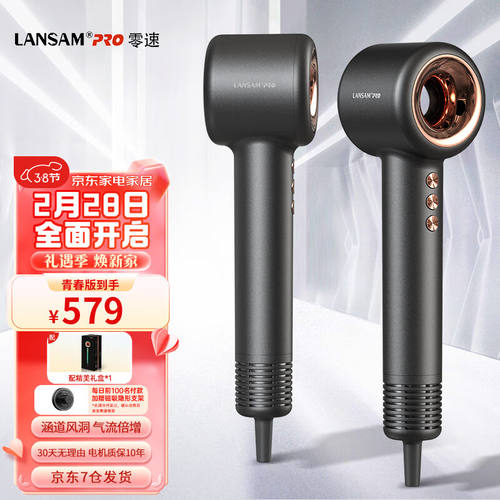 LANSAM零速电吹风机发型师理发店发廊用负离子护发家用大功率不伤