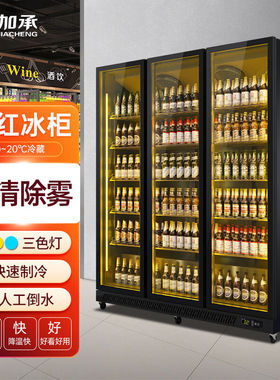 加承冷柜啤酒柜超市冰柜商用便利店饮料柜立式水果鲜花冷藏保鲜柜