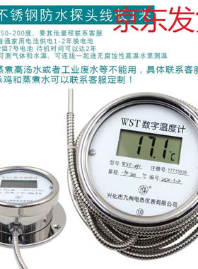 3nh数显温度计WST/DTM491高精度酸碱温度表工业防水水温表高温测