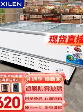 希冷（XILEN）平岛柜卧式岛柜商用冰柜岛柜冷冻展示柜蔬菜串串海