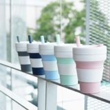 Стои складной водяной чашки силиконовой спортивные спортивные спортивные туристические туристические офис. Фитнеса, сопровождающий кофейный молочный чашка портативная защита окружающей среды