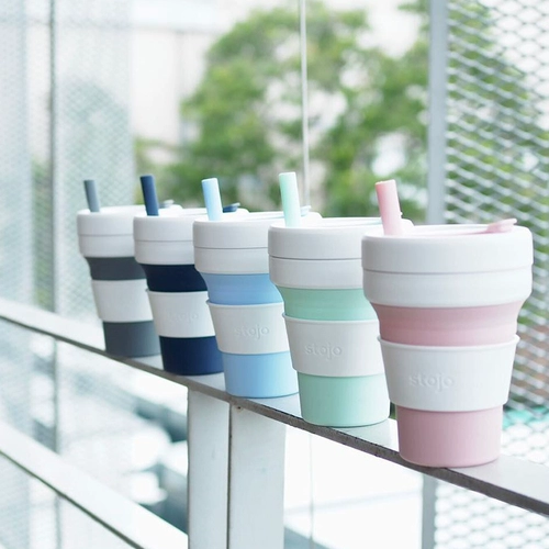 Стои складной водяной чашки силиконовой спортивные спортивные спортивные туристические туристические офис. Фитнеса, сопровождающий кофейный молочный чашка портативная защита окружающей среды