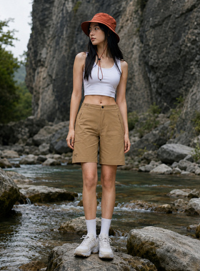现货始祖鸟软壳短裤速干耐磨女Gamma Short登山徒步裤夏7418 7683