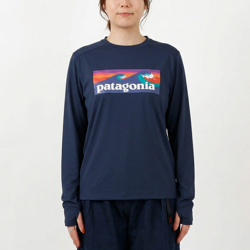 现货大童款小孩C1防晒速干衣成人款男女排汗透气长袖T恤Patagonia
