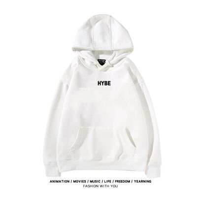 cortis新男团赵雨凡JAMES生日同款HYBE字母印花秋冬款连帽卫衣