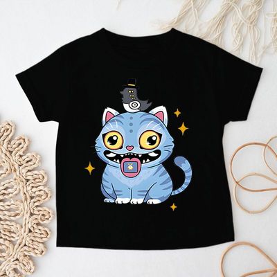 2025新款上衣卡通kpop猎魔女团周边夏装儿童短袖纯棉夏季半袖