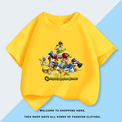 酷霸王七子Koopalings库巴二代Bowser Jr.男童短袖t恤儿童打底衫