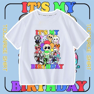 Dandy's World丹迪的世界周边男孩女孩子短袖亲子装上衣棉t恤衫新