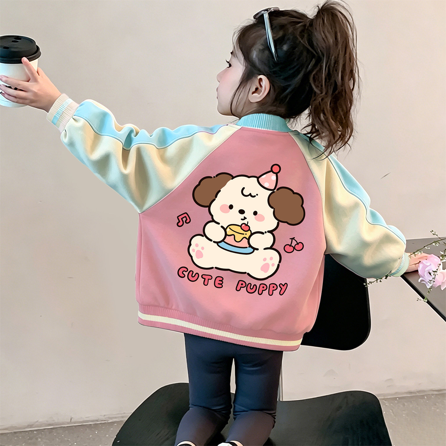 女童棒球服外套春秋2026新款儿童秋季夹克洋气炸街女孩秋装上衣潮