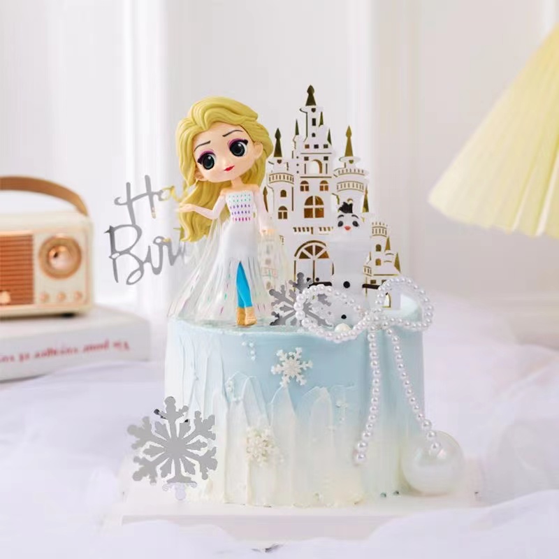 爱莎公主蛋糕装饰摆件
