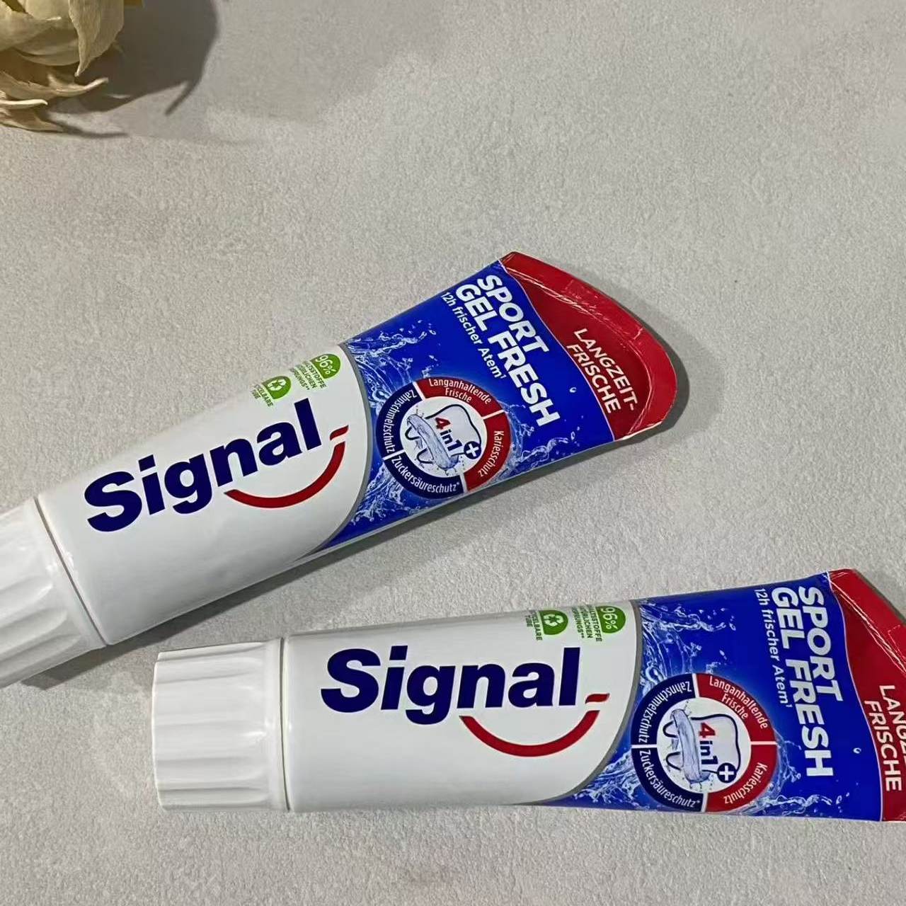 signal洁诺成人牙膏德国进口含氟防蛀牙龋齿去口臭除异味口气清新