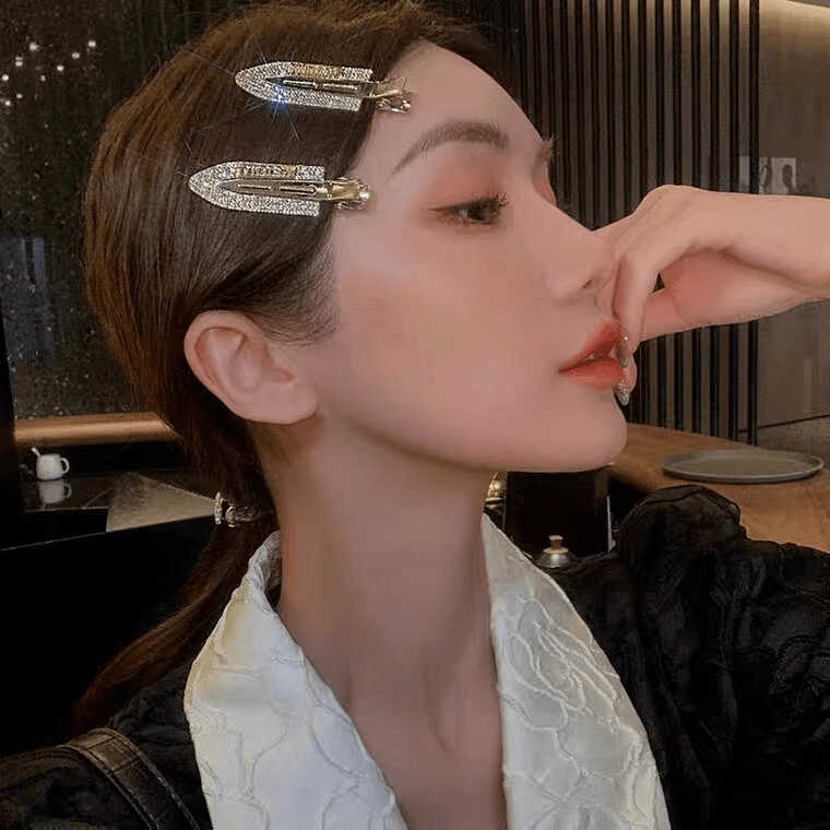 闪钻无痕美妆夹定位夹气