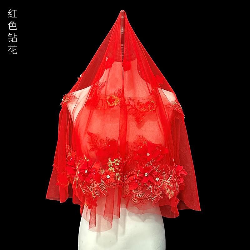 红色头纱新娘结婚礼服秀