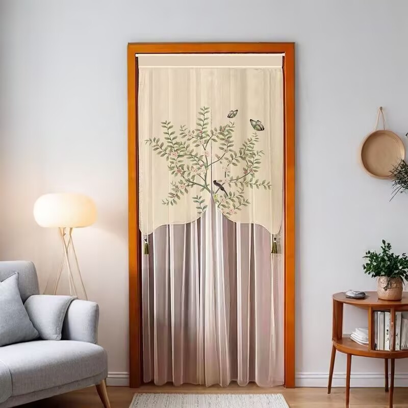 伊伽美中式门帘隔断帘遮挡帘定制