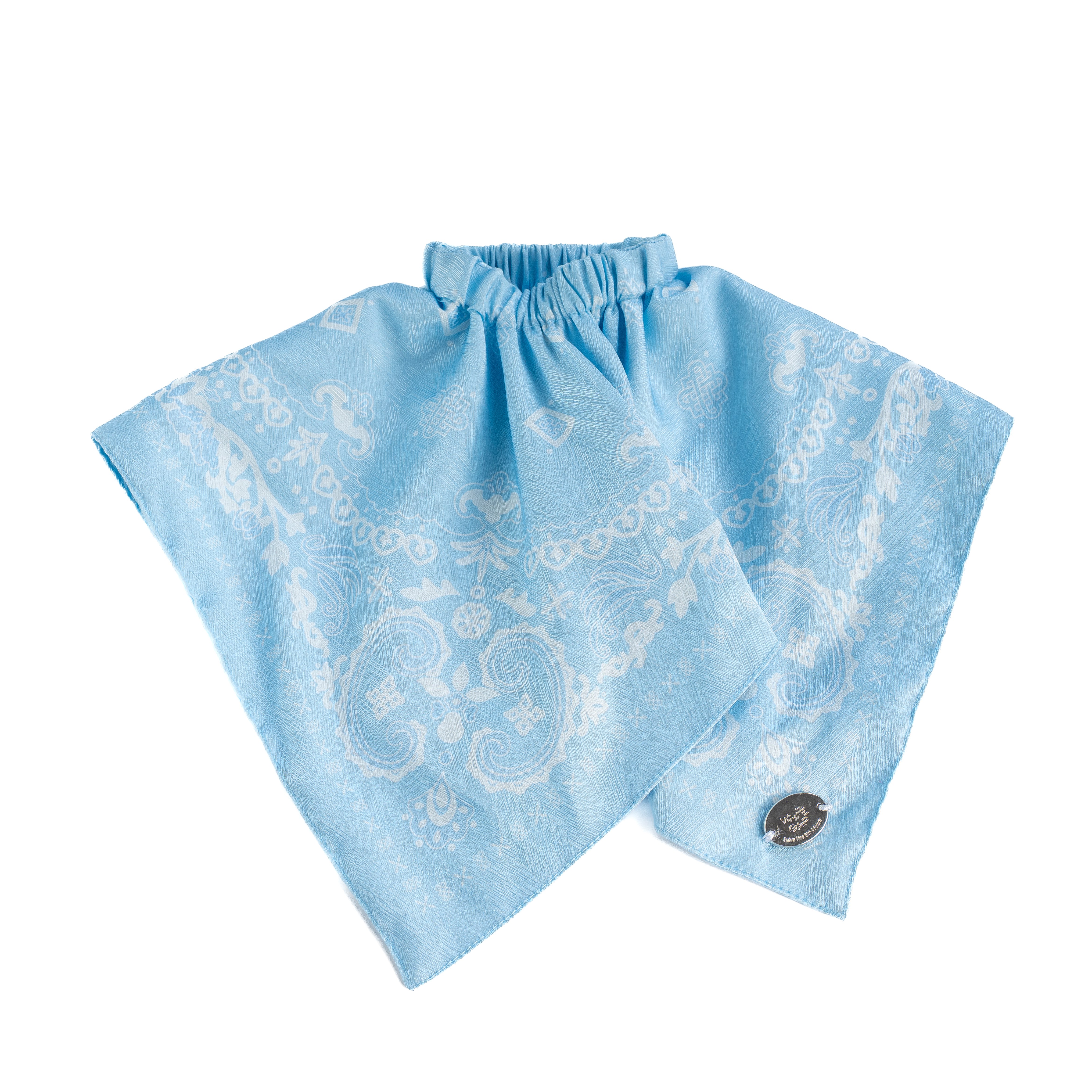 白隙藏纹系列满花方巾发圈