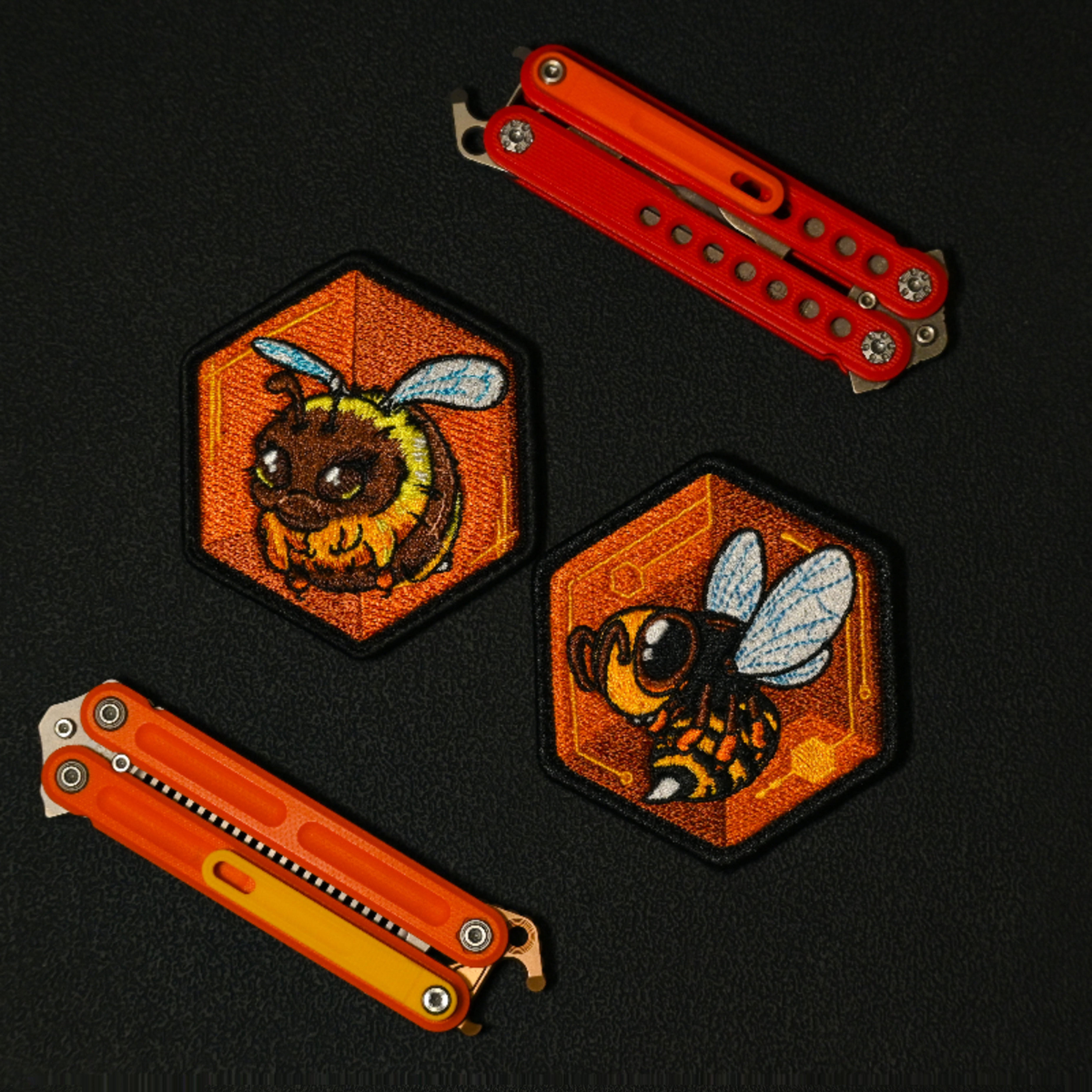 《昆虫收集者-BEE》 星星精品原创臂章高品万针刺绣魔术贴士气章