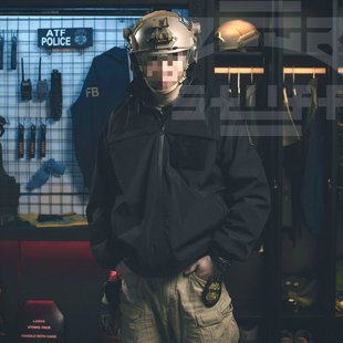 【ZGGB】原创『索尔』黑色军警隐藏贴章低视度灰人战术防风外套