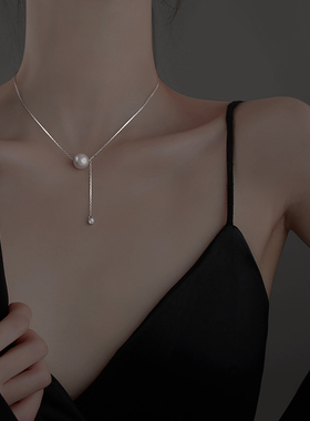 轻奢小众设计感珍珠流苏项链女