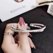 925纯银交叉手镯女ins小众设计轻奢高级感生日礼物送闺蜜女友手饰