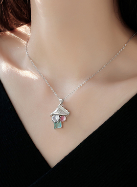 925银女掉落糖果项链小众高级