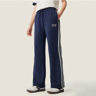 李宁运动裤 卫裤 女子2025秋季 运动长裤 AKLV356 透气直筒针织裤 正品