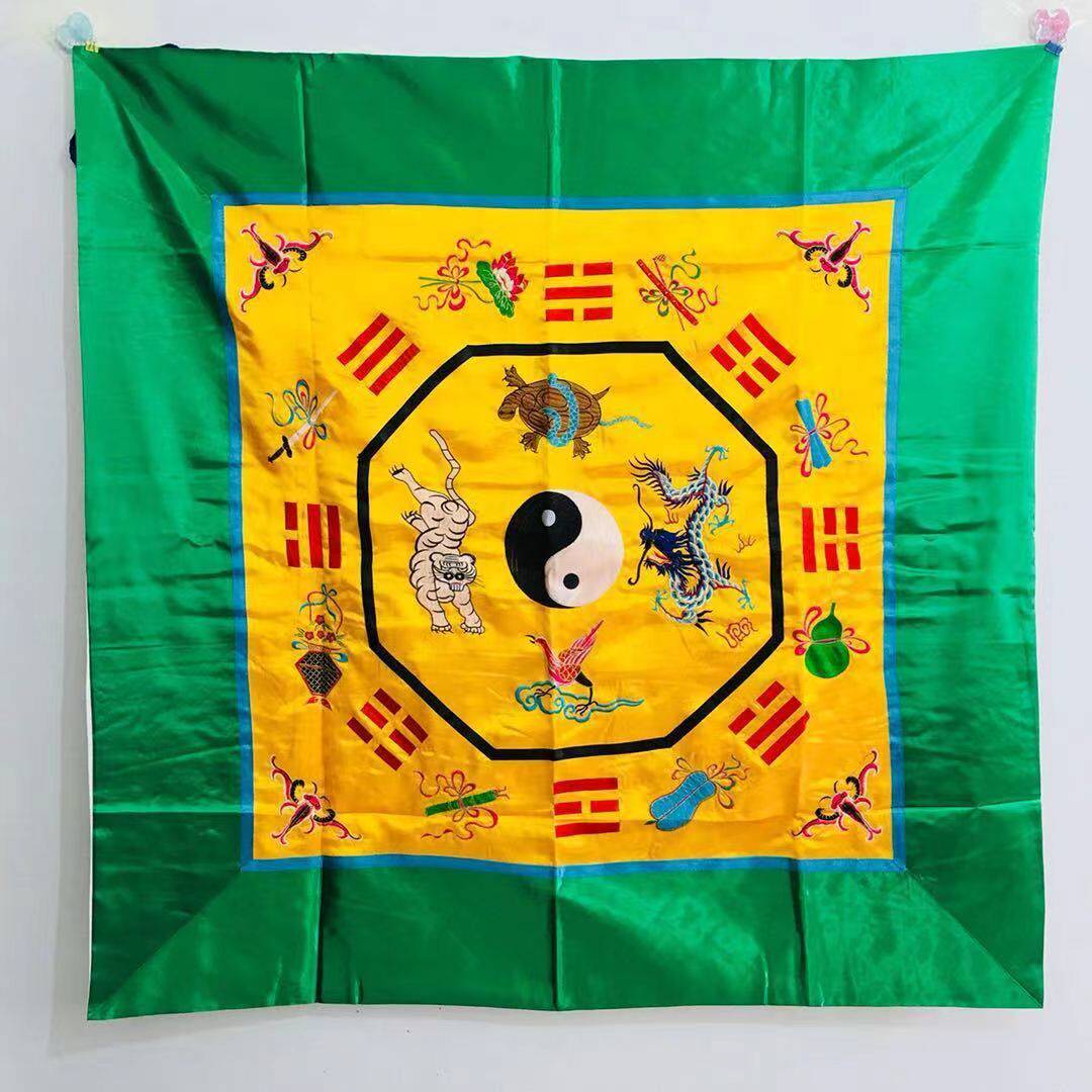道士法器毯子地毯道家用品布毯布踏罡步斗毯四圣兽1.2米罡毯缎布