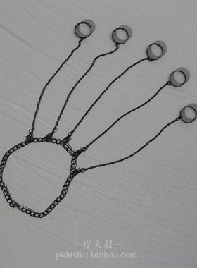 创意手指连体手链戒指可拆卸