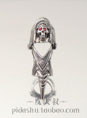 复古朋克风镶钻戒指个性